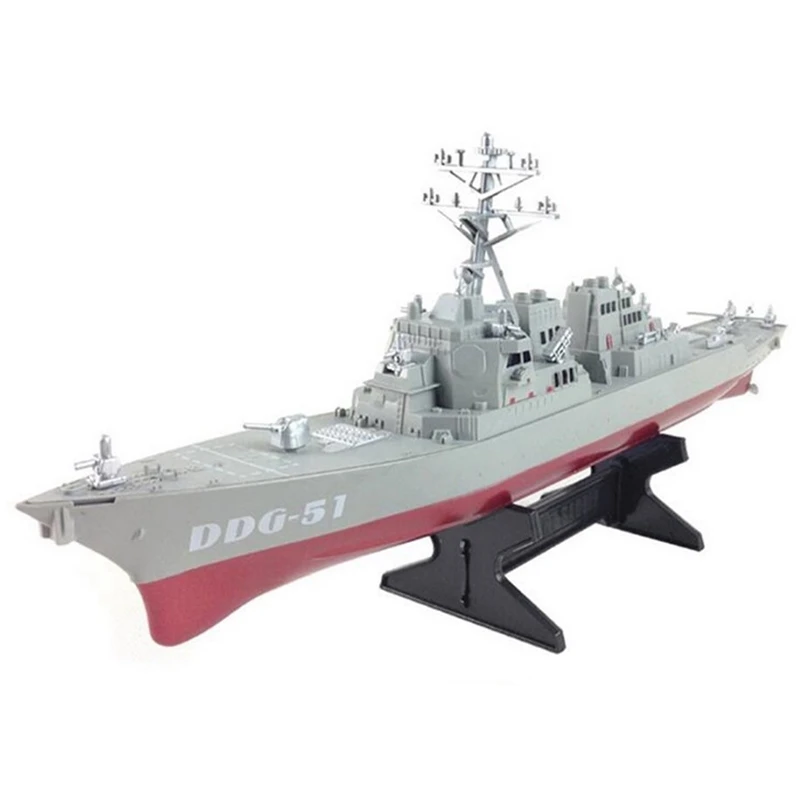 Guided Missile Destroyer Ship Model Static Toys With Display Stand Warship Model DIY Educational Toys Hobbies Children Gift