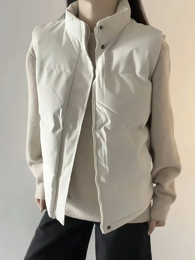 Cleanfit Men's Cotton Vest Bread Coat Style Sleeveless Stand Collar Layering Clothing Winter Warm Outerwear Casual Style
