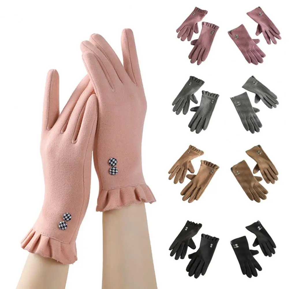 Womens Gloves Winter Touchscreen Texting Phone Windproof Gloves Fleece Lined Cold Weather Warm Gloves Motorcycle Cycling Gloves