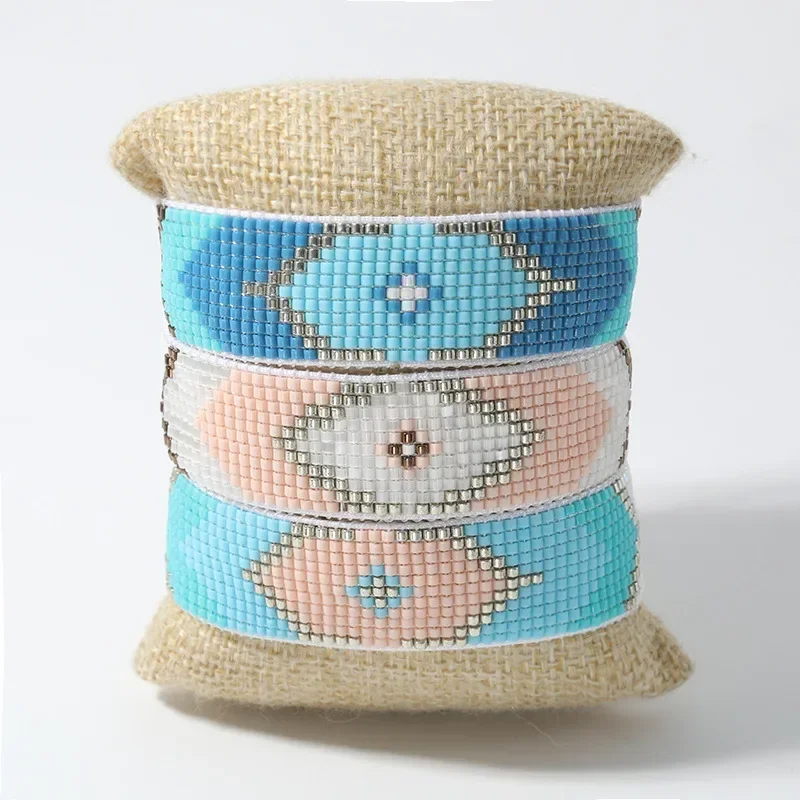 

Rice bead bracelet Bohemia Hand weaving Geometry Figure Fashion Arrow Chroma Female Adjustable Simplicity Beaded bracelet