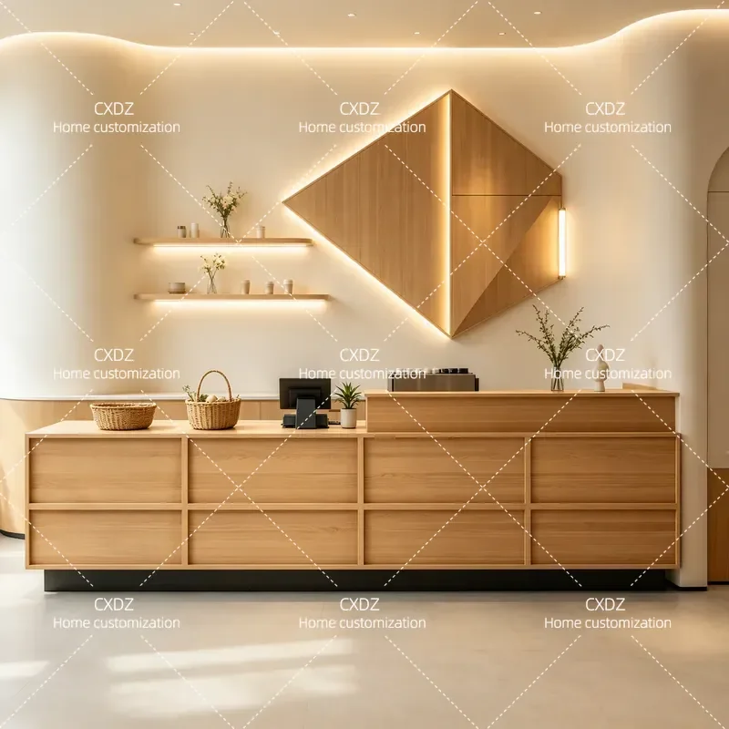 Customized solid wood restaurant checkout page Clothing shop Bar Coffee shop Reception desk B & B hotel Front desk Tea house