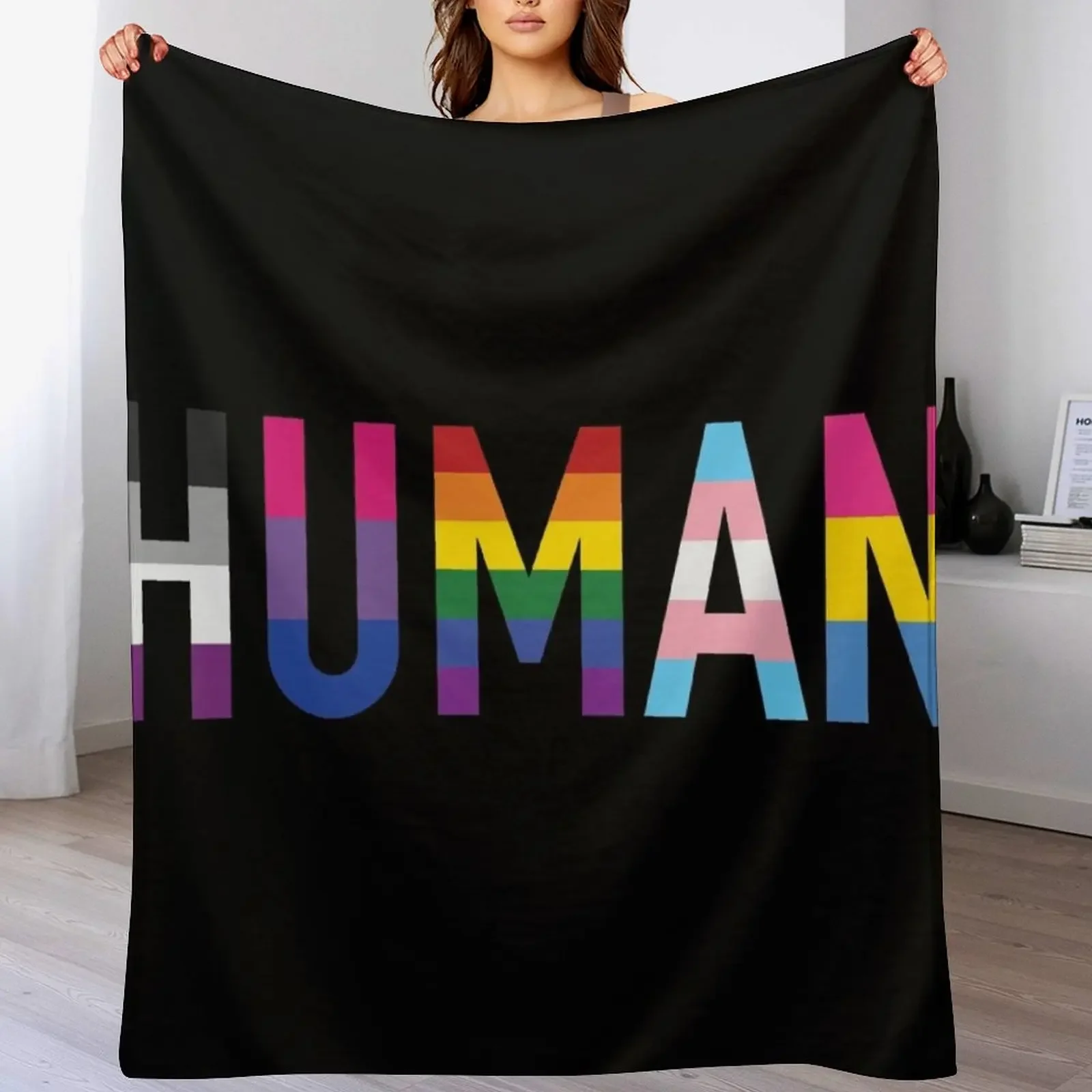 

Human, Various Queer Flags 1 Throw Blanket Fade Resistant Durable Throw Blanket