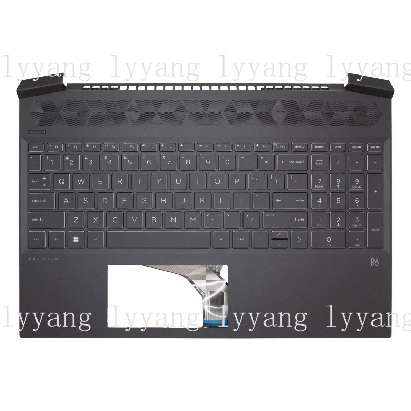 

f New For HP Pavilion 15-EC TPN-Q229 Laptop US Keyboard Palmrest Cover L72599-001