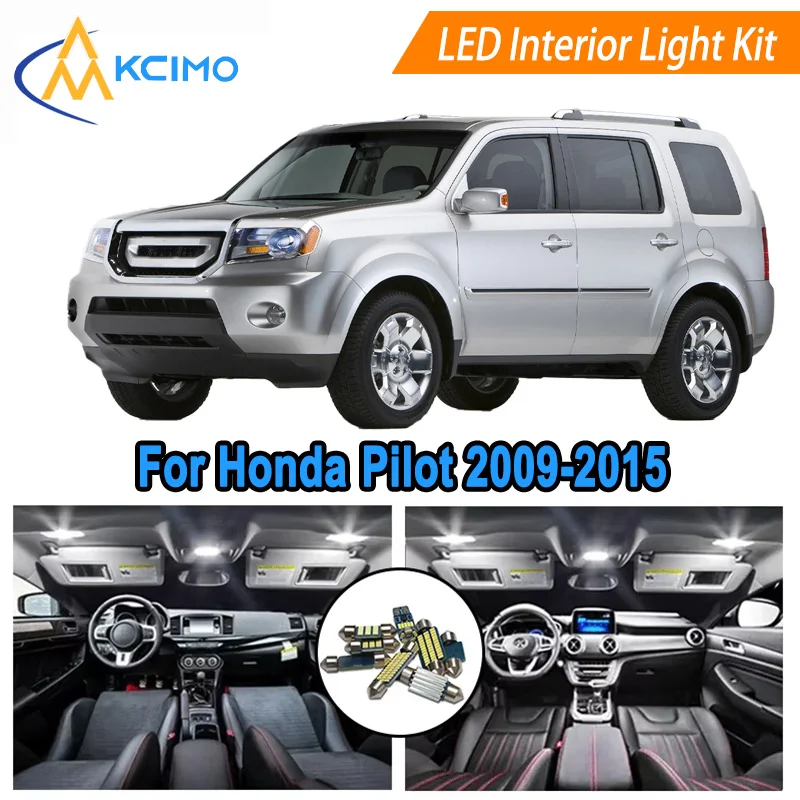 

Canbus LED Kit Interior Light Bulbs For Honda Pilot 2009-2015 Dome,Map,Door Lights Super Bright Light Set Easy Install