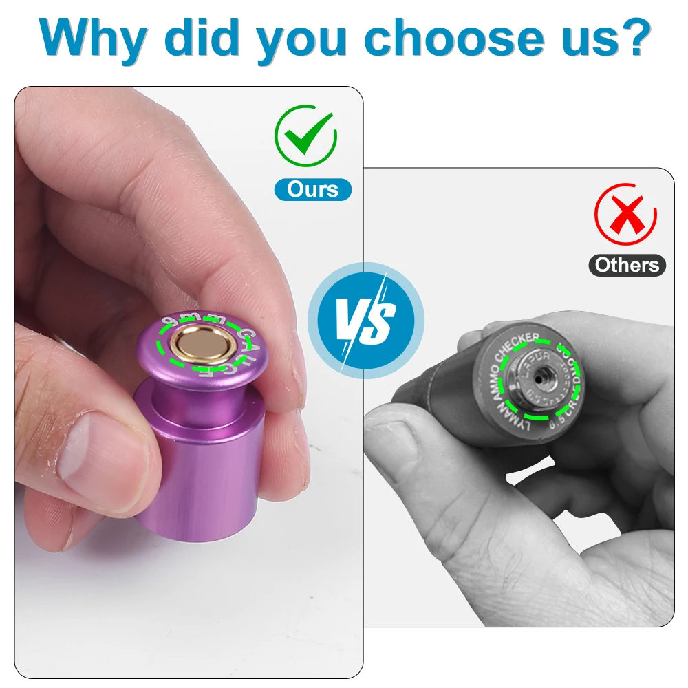 مدقق الذخيرة التكتيكية مسدس بندقية خرطوشة قياس غرفة مدقق 5.56*45 308Win/7.62*51 9 مللي متر.38super.40S & W مدقق إعادة التحميل #6