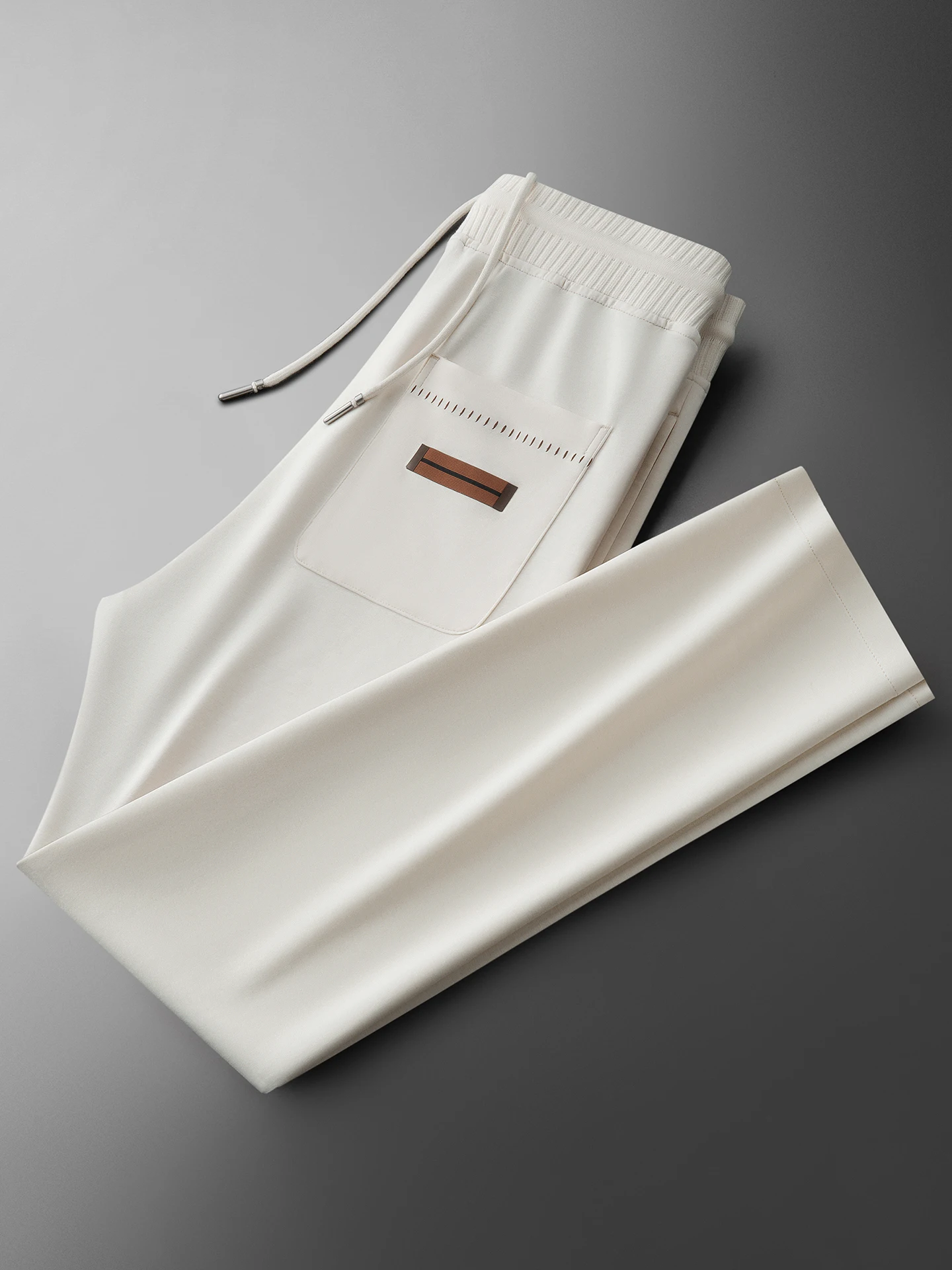 

Italian Sle Summer Cool Feeling Modal Cotton Air Layer Men's Slim Straight Leg Thin Casual Pants Breathable Comfortable