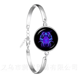 Bracelet plaqué argent pour femme, bracelet tendance, design constellation galAct, 12 signes du zodiaque, horoscope, STRATravelling, 2018