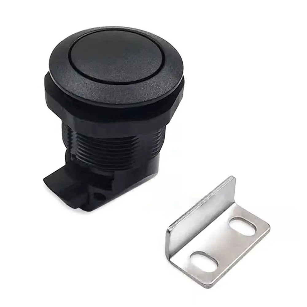 Durable Caravans Cupboard RV Cabinet Push Button Latches Door Knobs Plastic Drawer Latches Home Locks Catch