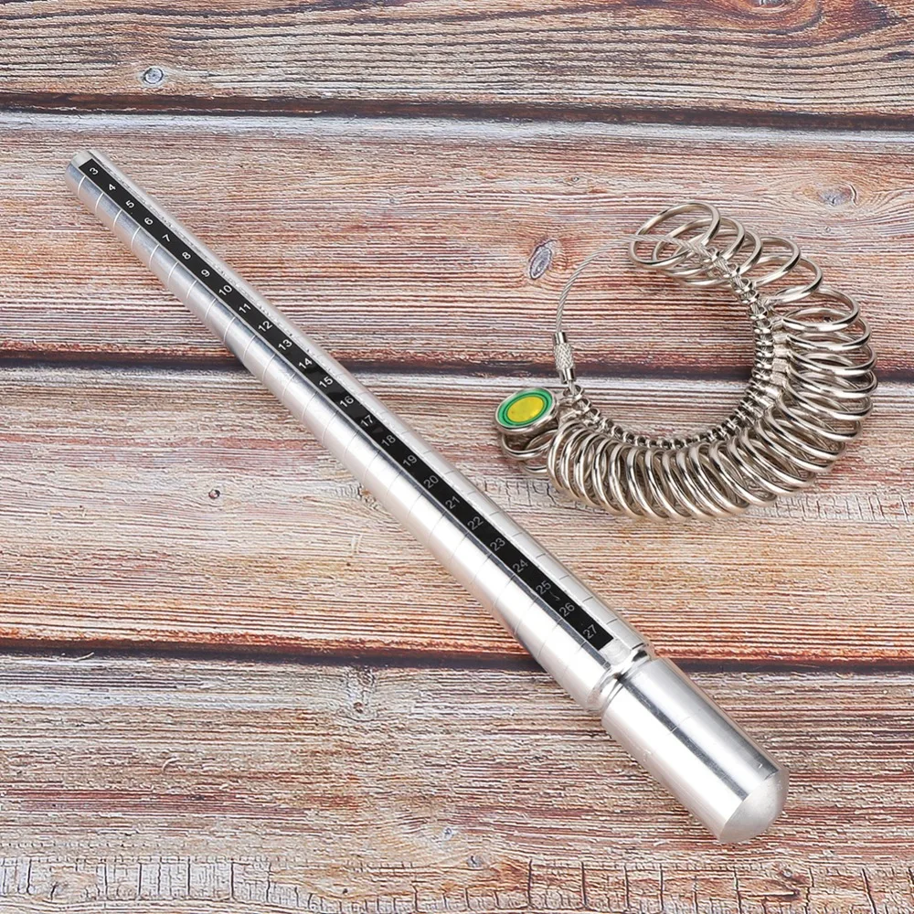 

Accurate Japan Size Ring Sizer Stick Ruler Silver Color Finger Measuring Tool Measuring Mandrel Stick Finger Sizing