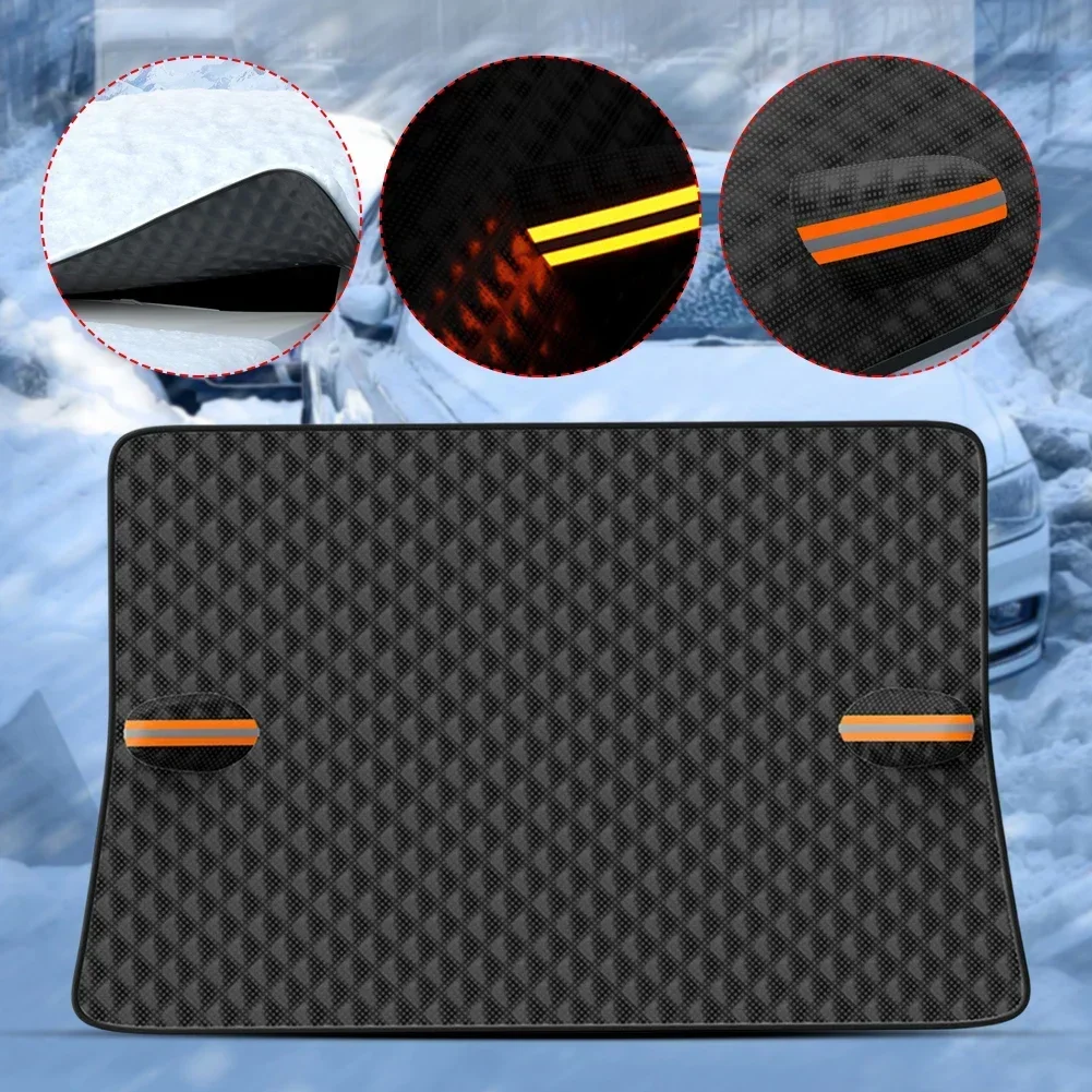1-2PCS Windshield Cover Car Thickened Magnetic Snow Sun Shade Frostproof Half Cover Glass Protector Auto Accessories