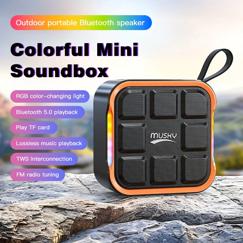 مضخم صوت بلوتوث 5.4 مكبرات صوت هاي فاي يدعم مكبرات الصوت اللاسلكية Tandem مكبر صوت صغير محمول لطيف للمسرح المنزلي