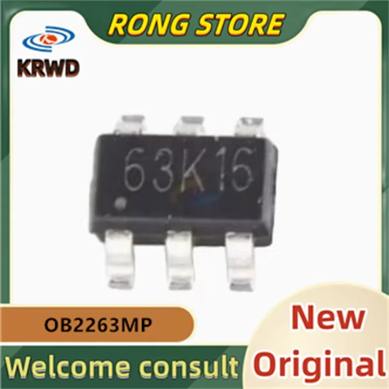 50PCS 63K16 New and Original Chip IC OB2263MP OB2263 SOT23-6 switching power chip IC PWM controller