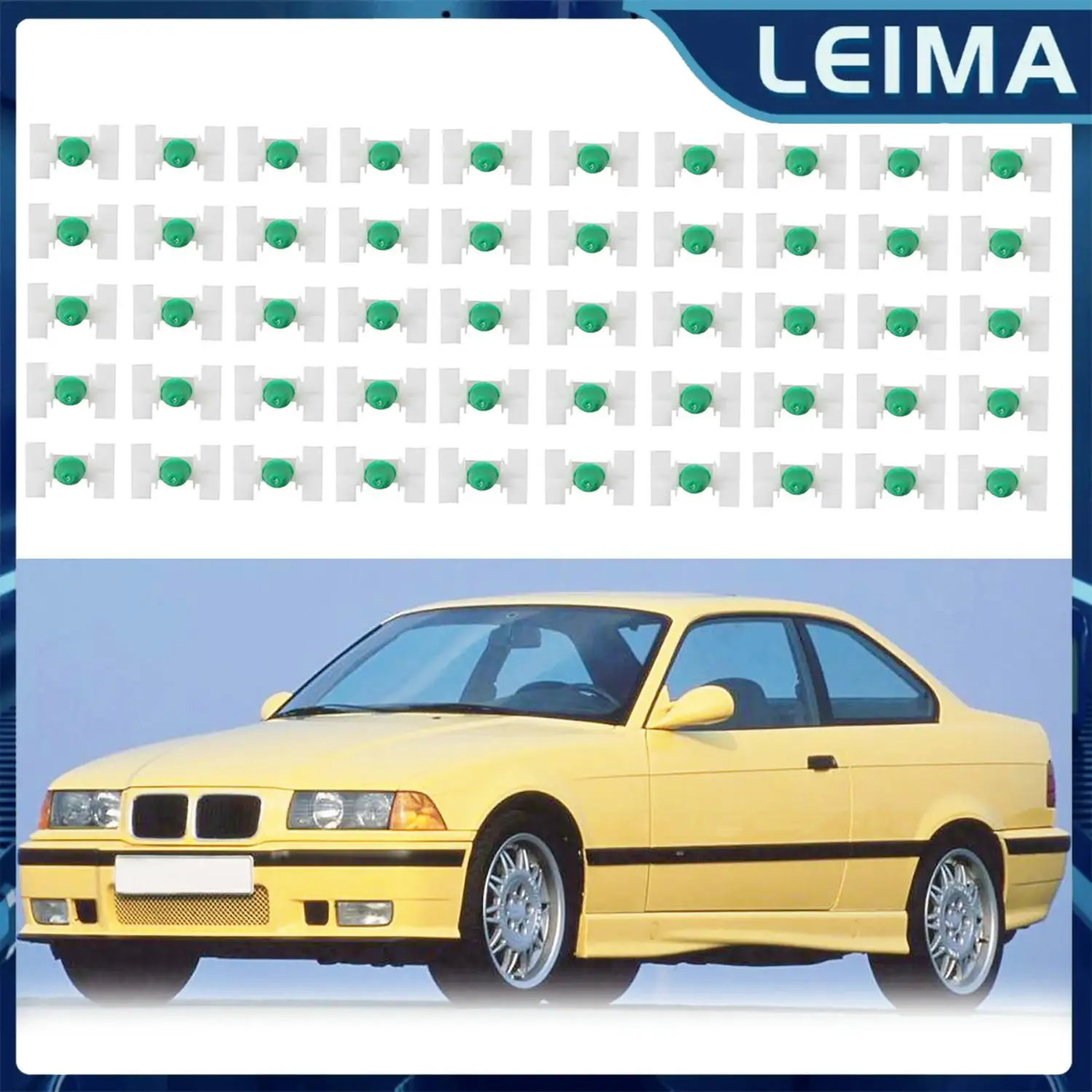 

50 шт. зажим для молдинга дверного крыла 51131960054 для BMW 3 серии E36 E46 318 328 323 330 M3 белый нейлоновый зажим для отделки внешней двери