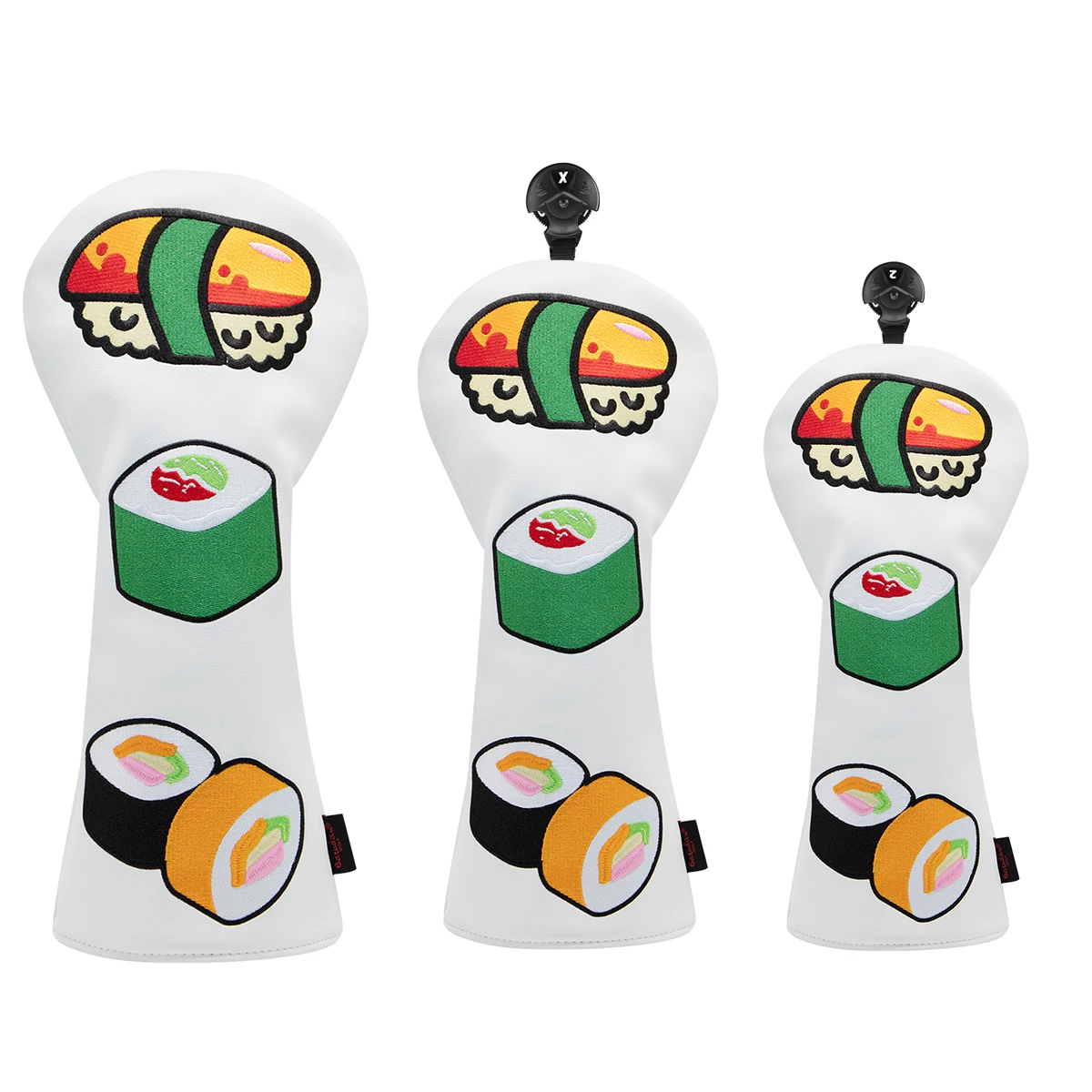 

Golf Club Headcover ,Sushi Driver Covers Fairway Wood Cover Hybrid Cover Leather Golf Wood Cover for Driver Fairway Hybrid