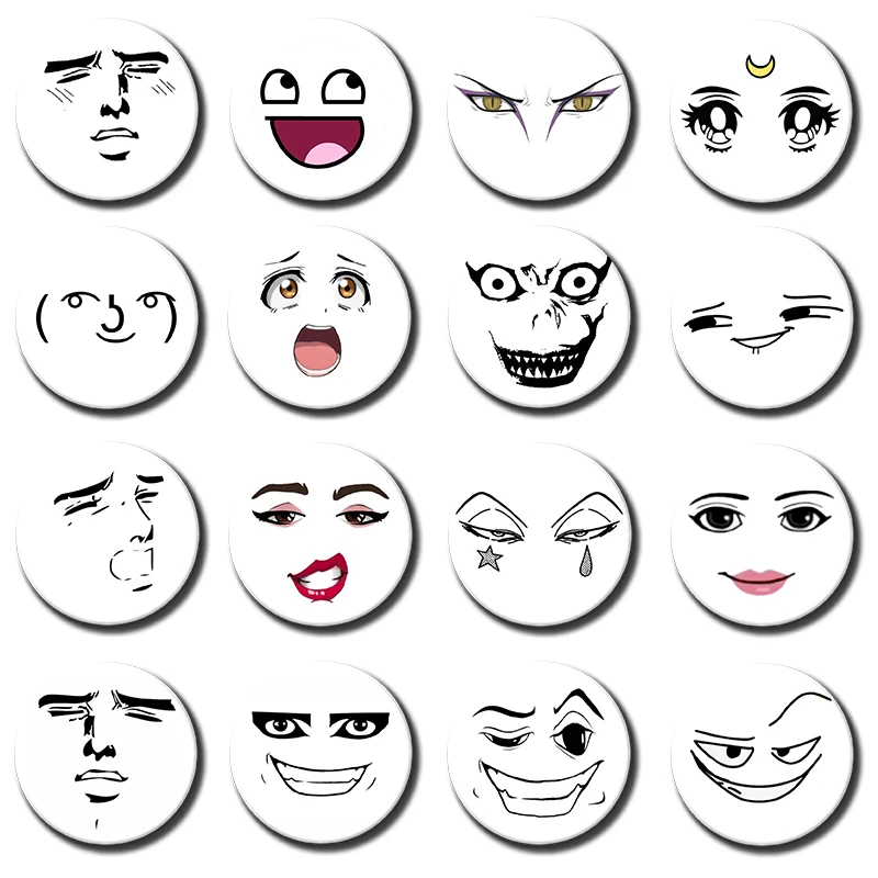 Man Face Winning Smile Funny Pattern Badge Brooch, Women Lapel Pin, Clothing Accessories, Bag Decoration, Unique Gift for Friend