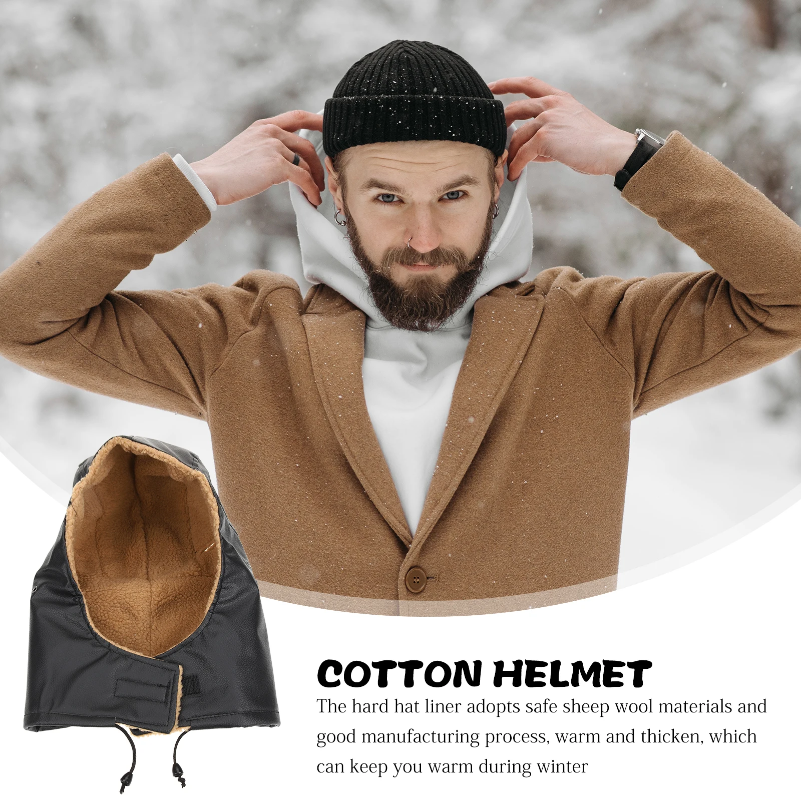 

Winter Hat Cold-proof and Warm Lining Man Hard Liner Fleece Padding