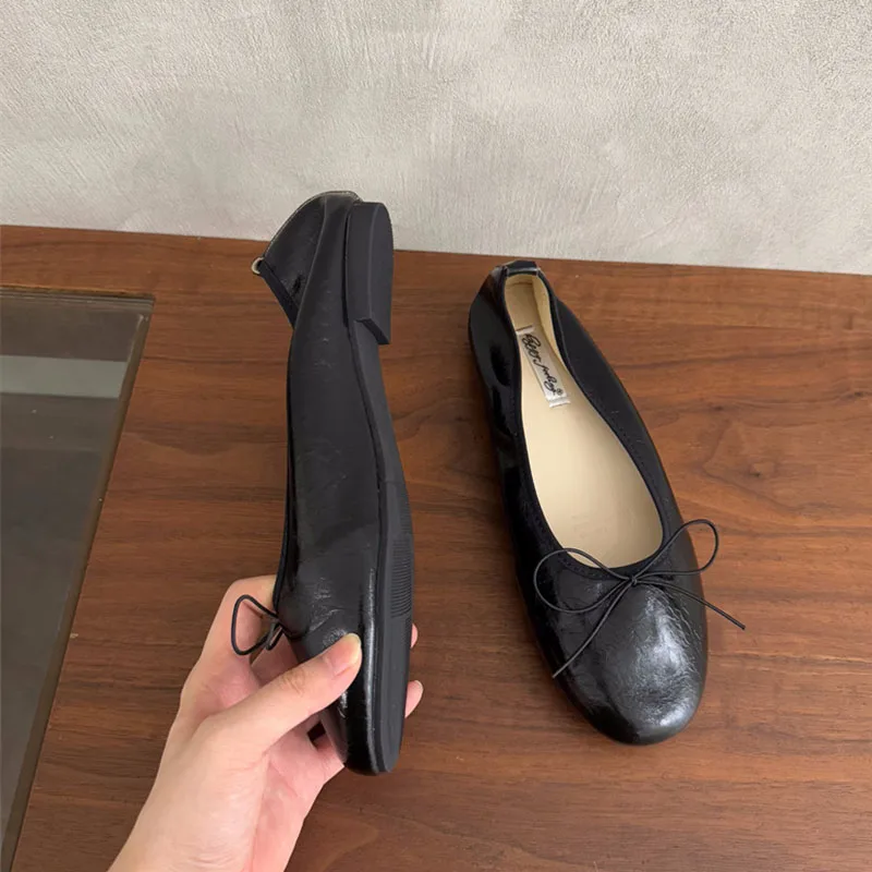 Fashion Butterfly-Knot Ladies Flats Slip On Shoes Casual Female Soft Footwear Shallow Women Ballet Flats Dance Shoes New