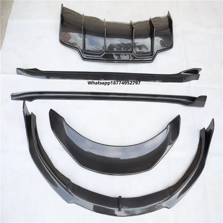 Carbon Fiber Bodykit Front Lip Rear Diffuser Side Skirts Spoiler Body KIt for  Model 3