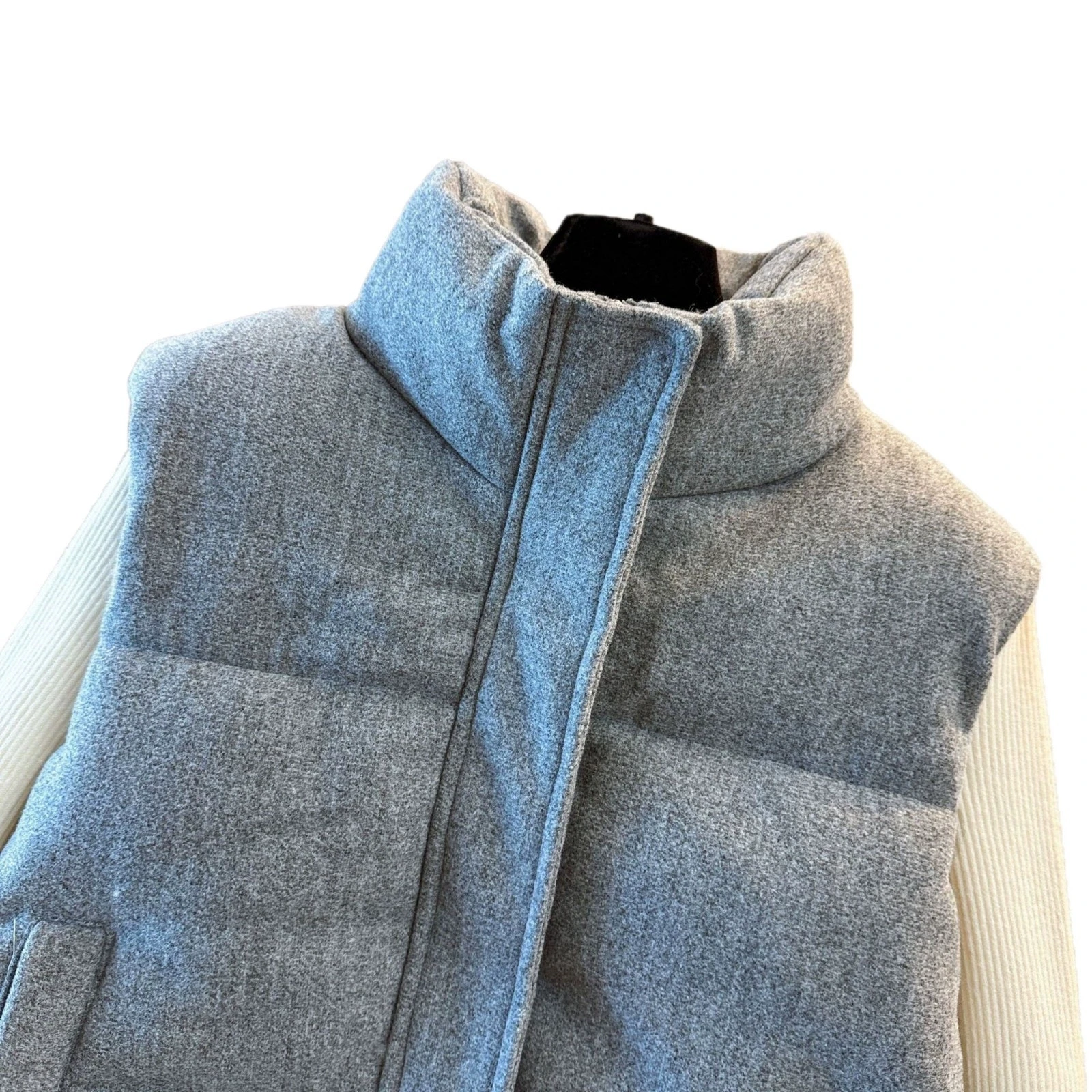 Women Vest Woolen Short Cotton Padded Coat Sleeveless Jacket Female Outerwear Autumn Winter Waistcoat Coat Chaleco Mujer