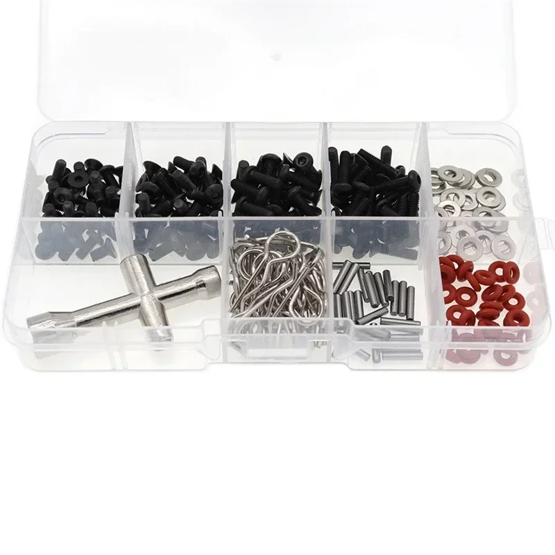 

271Pcs Repair Tool and Screws Box Set for 1/10 RC Car HSP Axial SCX10 TRX4 include Hexagon Wrench
