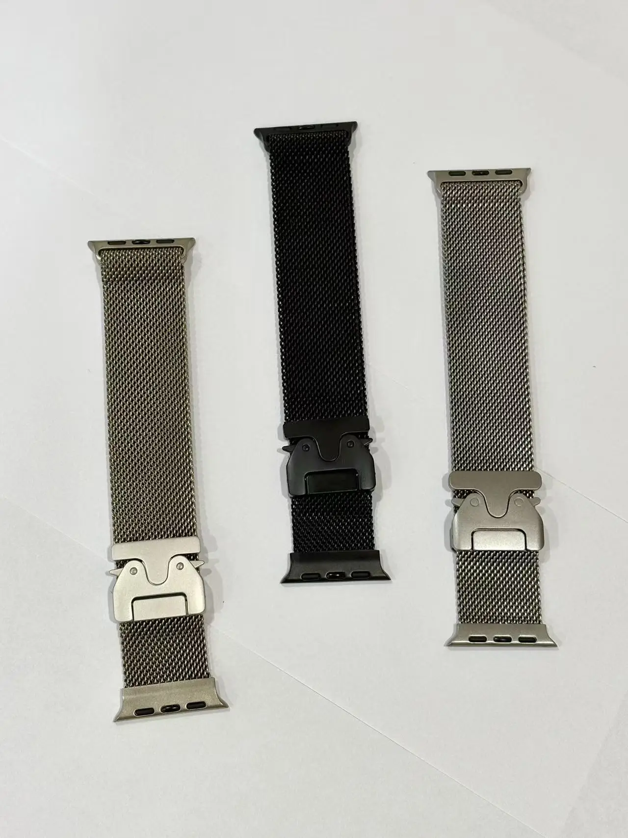 Milanese Loop Strap für Apple Watch Band Ultra 2 49 mm 46 mm 45 mm 44 mm 42 mm Edelstahl Metall für iWatch Serie 10 9 8 7 6 5 4 – Detail 2