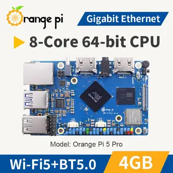 오렌지 파이 5 프로 4GB RAM LPDDR5 RK3588S SBC 개발 보드, 와이파이 블루투스 BLE 미니 PC, 오렌지 파이 실행