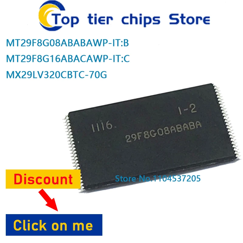 

1 шт./лот MT29F8G08ABABAWP-IT:B MT29F8G16ABACAWP-IT:C MX29LV320CBTC-70G TSOP 100% НОВЫЙ