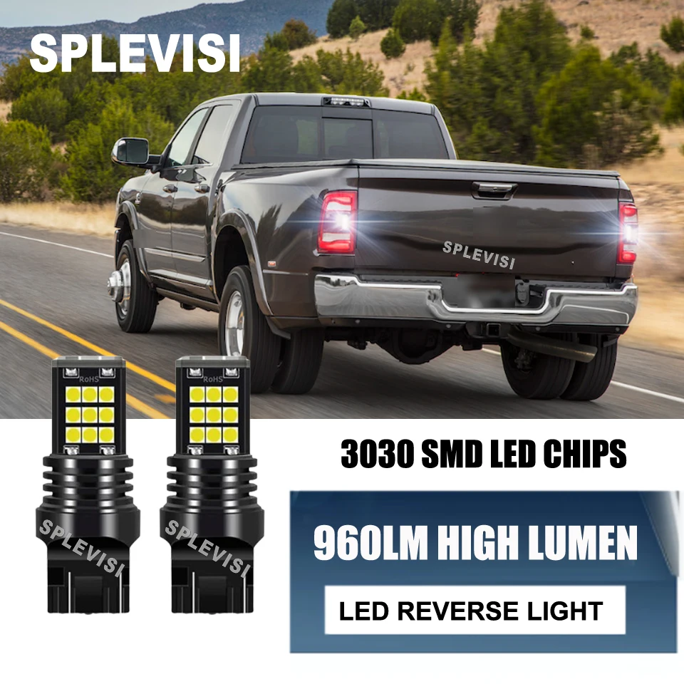 

2x 7440 7443 580 Power saving LED Backup Lights 6000K For Dodge Ram 1500 2500 3500 2013-2023 2014 2015 2016 2017 2018 2019