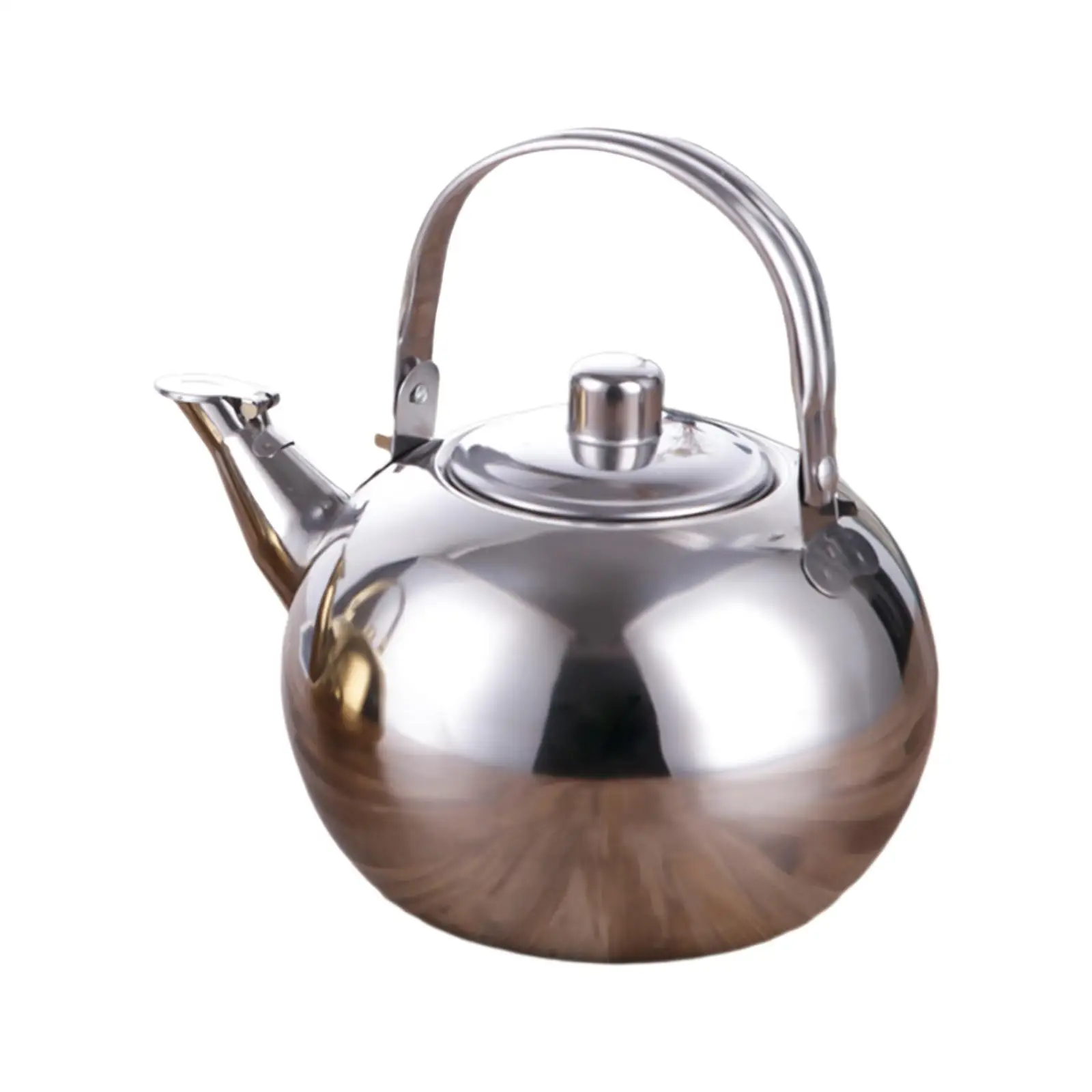 Premium Stainless Steel Camping Kettle with Infuser Spout Cap for Gas Fire Stove 2L Teapot Coffee Water Boiler Anti Scald Grip