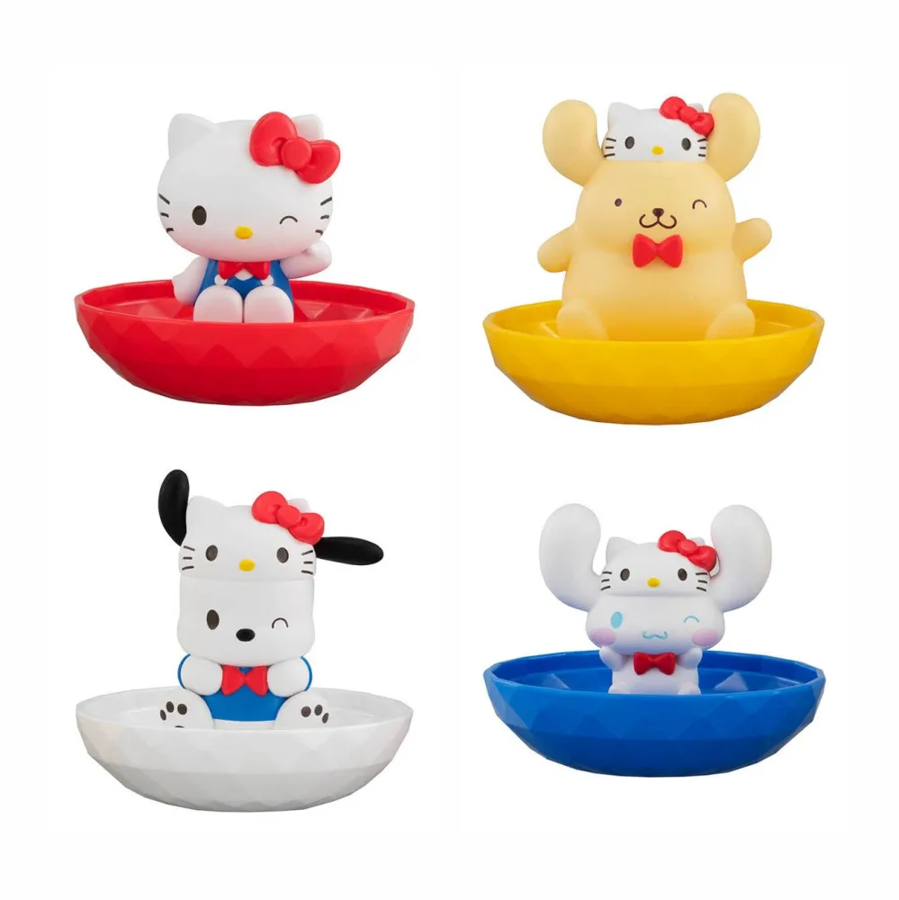 

Семейные фигурки Sanrio, 50-летие Hello Kitty, шкатулка для драгоценностей BANDAI Pachac, настольные украшения из ПВХ, игрушка