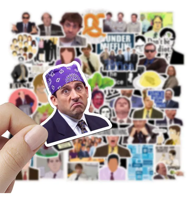 50PCS Funny TV Show The Office Stickers Graffiti Decals Motorcycle Travel Luggage Guitar Skateboard Cartoon Sticker Classic Toy