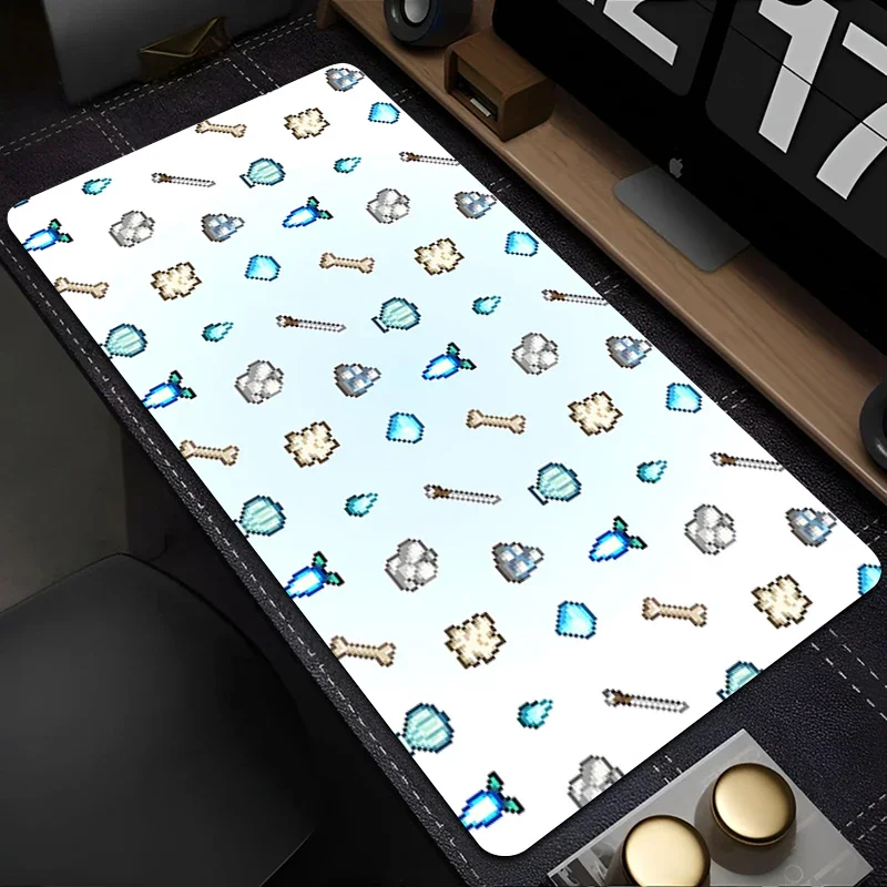 لوحة ماوس ألعاب Pixel Art Stardew Valley للكمبيوتر المحمول Green Plants Desk Mat PC Kawaii Anime Sky Mousepad Gamer Cabinet Keyboard Rug