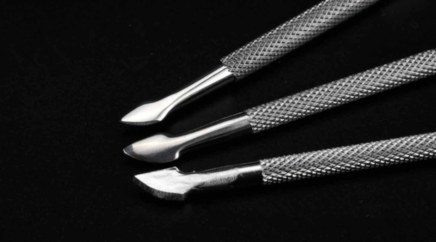 New Fashion Nail Art tools Stainless Steel Cuticle Pusher Double Head Spoon Remover Tools For Manicure Nail Art Care Pusher