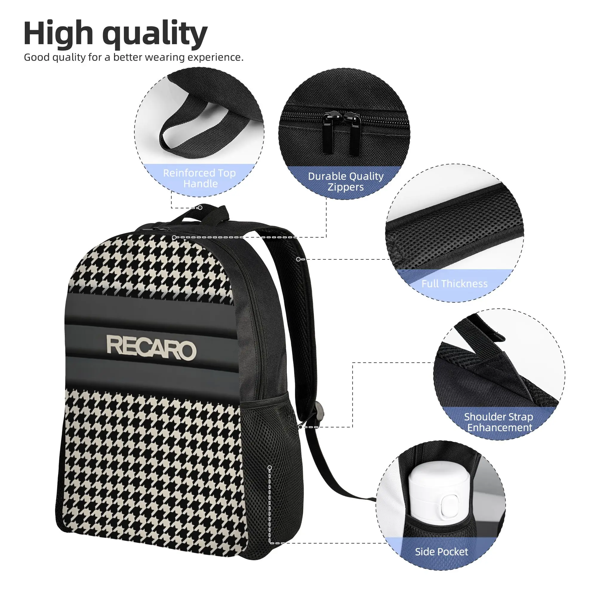 1 pc  Schoolbag Back to school season Recaro  Harajuku Design Rucksack view 3