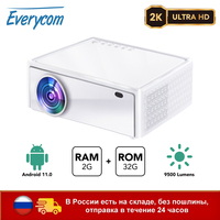 Everycom 2K E700 Pro Projector 2560x1440P 4K Android 12 Smart TV for Home Movie Theater Beam Projectors with 2+32G BT 5.0  WIFI