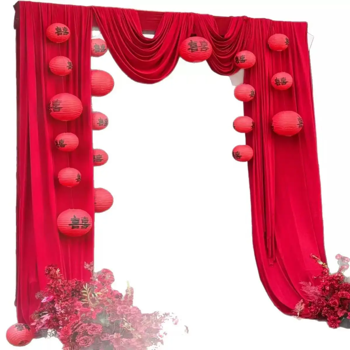 Burgundy Matte Backdrop Curtain Party Wrinkle Free Photo Thick Curtain Backdrop Drape for Wedding Baby Shower Theater Decoration