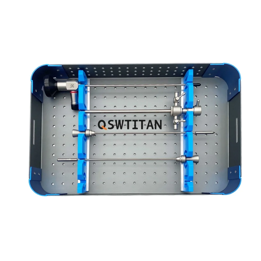 ถาดฆ่าเชื้อแบบใช้กับเครื่องนึ่งฆ่าเชื้อได้/กล่องฆ่าเชื้อสำหรับกล้องส่องข้อแบบมีฝาปิด ทำจากอะลูมิเนียม ใช้ซ้ำได้