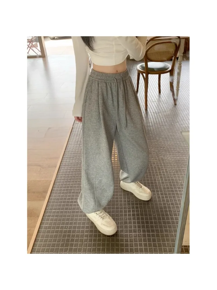 plus Size Casual Loose Fit Women's Pants Autumn 2025 New Style Harlan Sweatpants Comfortable Breathable Polyester Fiber