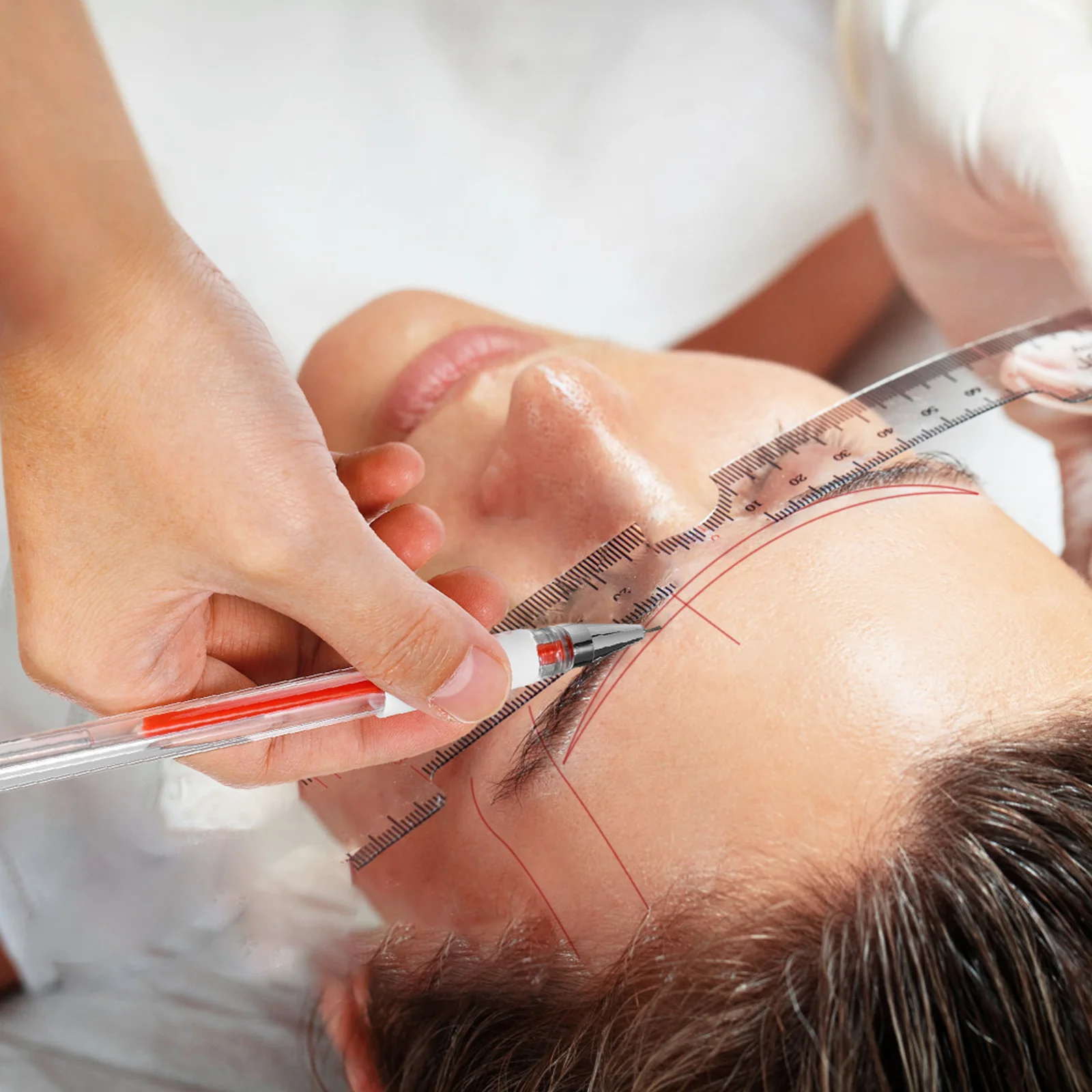 4 Uds. Rotulador de piel de mapeo, marcador de cejas, herramienta de tatuaje multifuncional, líneas precisas, bolígrafo de mapeo de cejas recargable, marcador de cejas