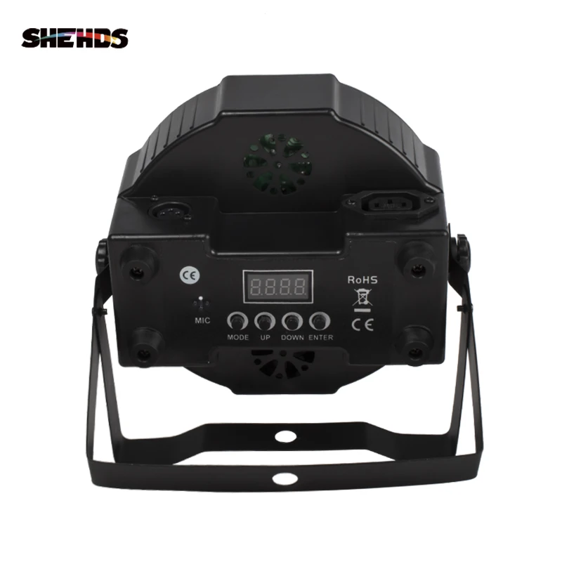 SHEHDS 1pcs LED Flat Par RGBWA+UV 7x18W DMX512 Light Stage Light For Home Entertainment Performances Club Party Stage
