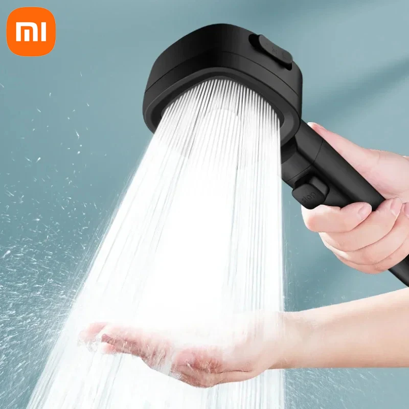 Conjunto de cabeça de chuveiro Xiaomi-Mijia, instalações de banheiro high-end, material de alta densidade, pressurizado, ajuste de várias velocidades