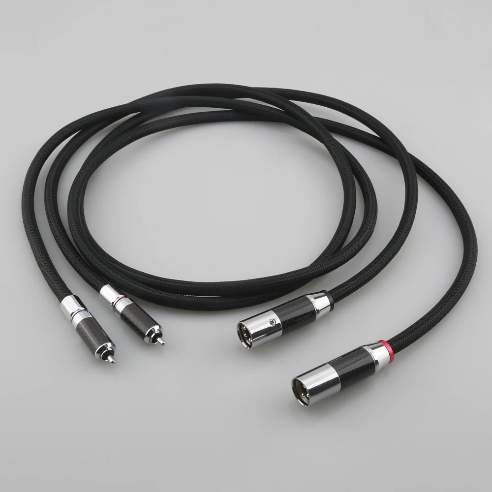 

Audiocrast HI-End Copper Silver Mixed RCA To XLR Male Female Balanced Audio Cable HIFI XLR Cable