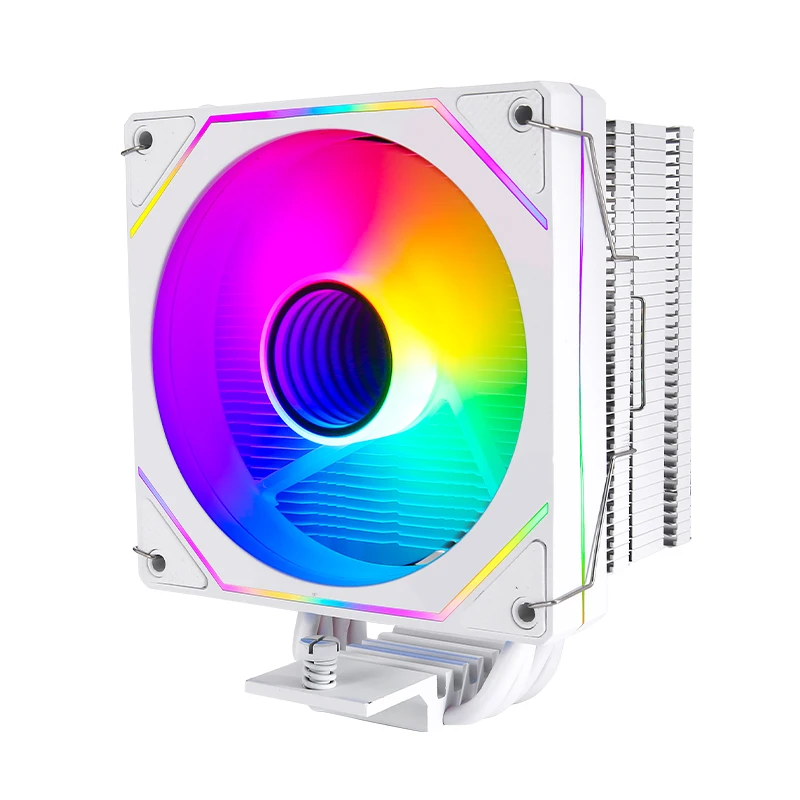 XUANFENG Cpu Кулер с воздушным охлаждением, полностью черный, белый, 4 тепловых трубки, используемый для AM4 AM5 x79 x99 i5 i7 i9, компьютерный вентилятор с гидравлическим подшипником 120 мм