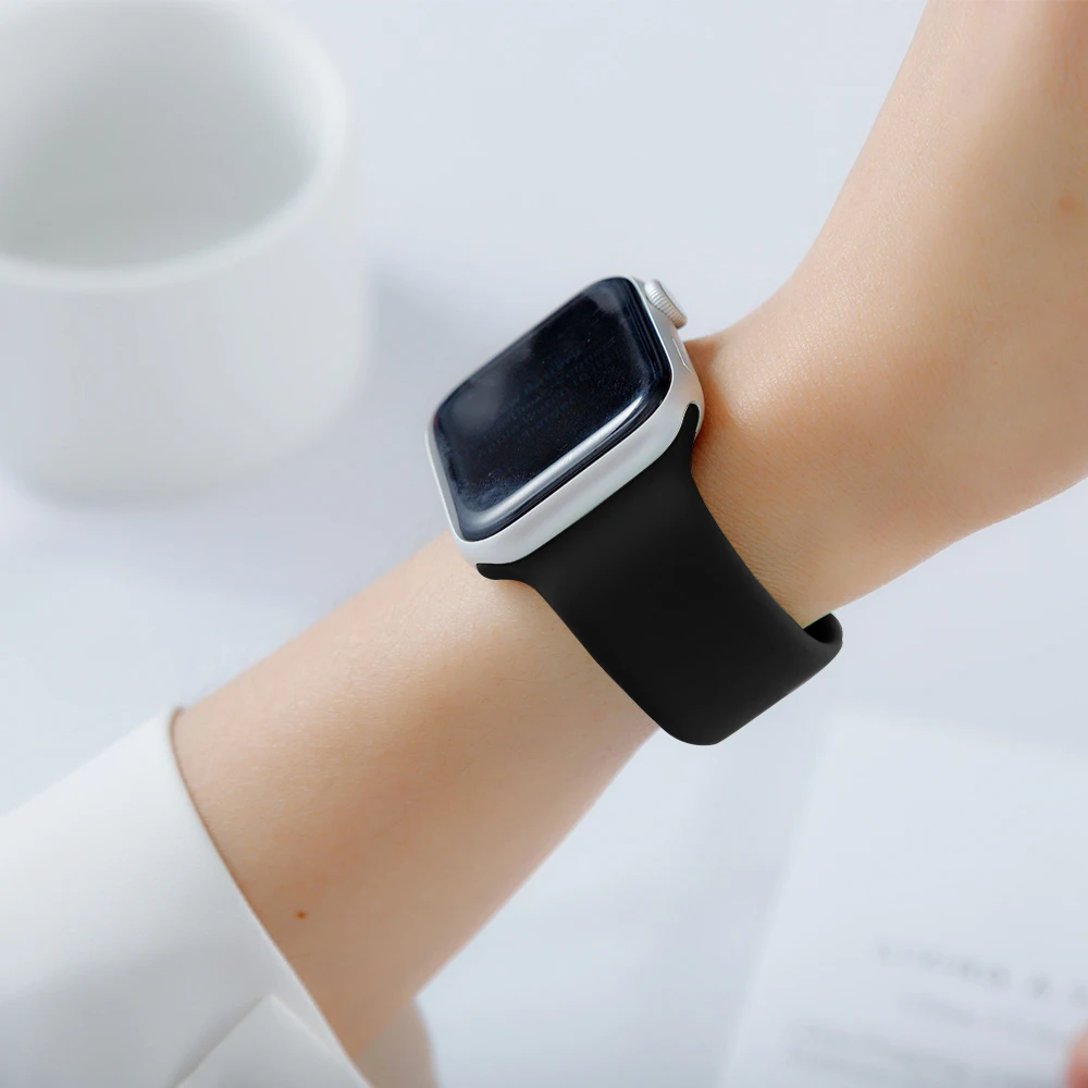 Strap For Apple Watch Bracelet 44mm 45mm 41mm 49mm 40mm 42mm 38mm 45 mm Silicone Sport band iWatch Series 9 Ultra 2 8 7 SE 6 5 4