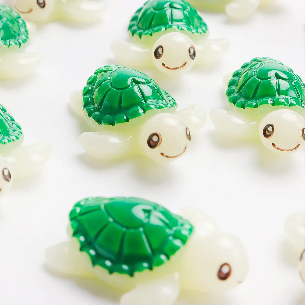 Miniaturas de tortuga de 5/10 piezas, cabujones de resina para Slime o decodificar el hogar, Mini animales de jardín de hadas