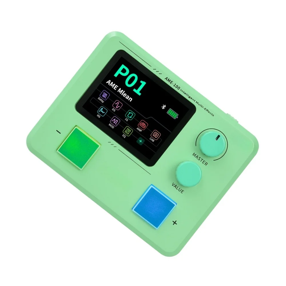 AME-100 AI Guitar Multi Effects Processor 147 Models 55 Amp Sims With For Usb-c For Looper Tuner Drum Machine For Electric