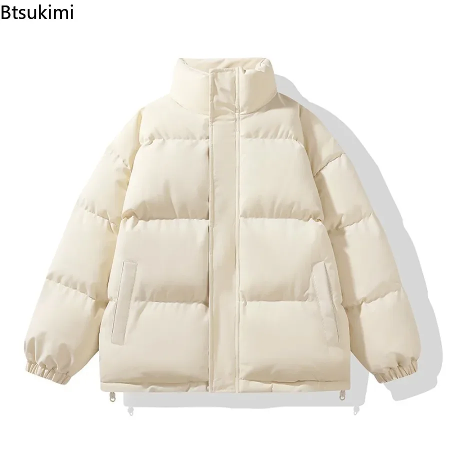 2026 Men's Winter Warm Padded Parka Jacket Casual Parkas Outerwear Mens Coats Clothing Solid Color Puffer Jacket Men and Women