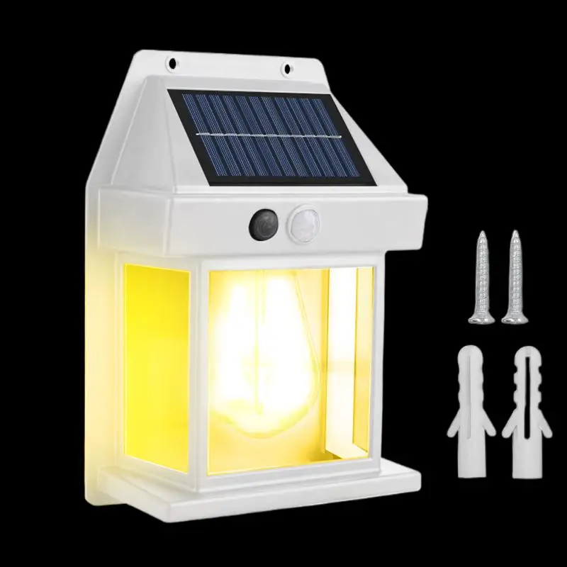

Motion Sensor Solar Lights Waterproof Wall Lamp Multifunctional Solar Motion Sensor Tungsten Light For Porch Fence Balcony