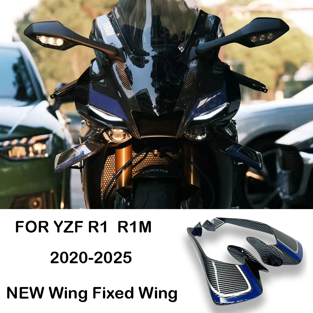 

NEW WINGLETKIT For YZF R1 R1M 2020-2025 Motorcycle Aerodynamic Wing Kit Side Wing Fixed Wing Spoiler Fairing Accessories