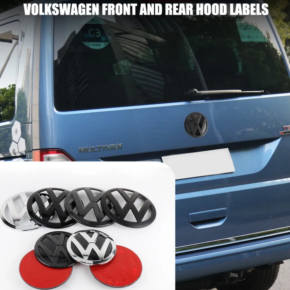 3D ABS Car Styling Hood Front Bonnet Grill Rear Trunk Emblem Cover For Volkswagen VW  Transporter T6 2016 2017 2018 2019 2020